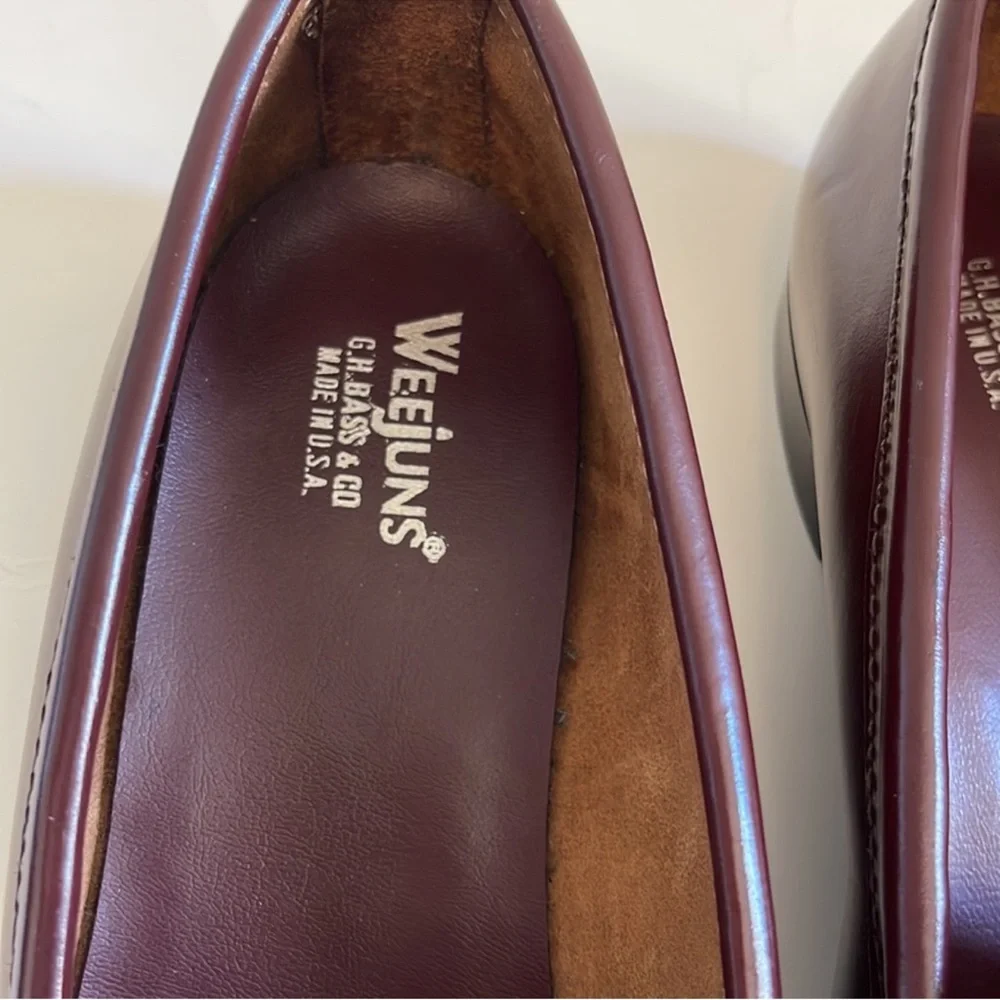 G.H. Bass & Co. Women's Burgundy Moccasins - Picture 3 of 4